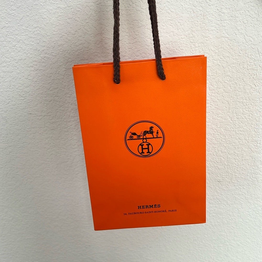 Hermes paris gift bag 8.75”x6”x2.75”